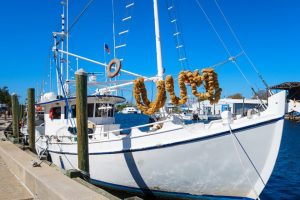 A boat docked at Tarpon Springs.